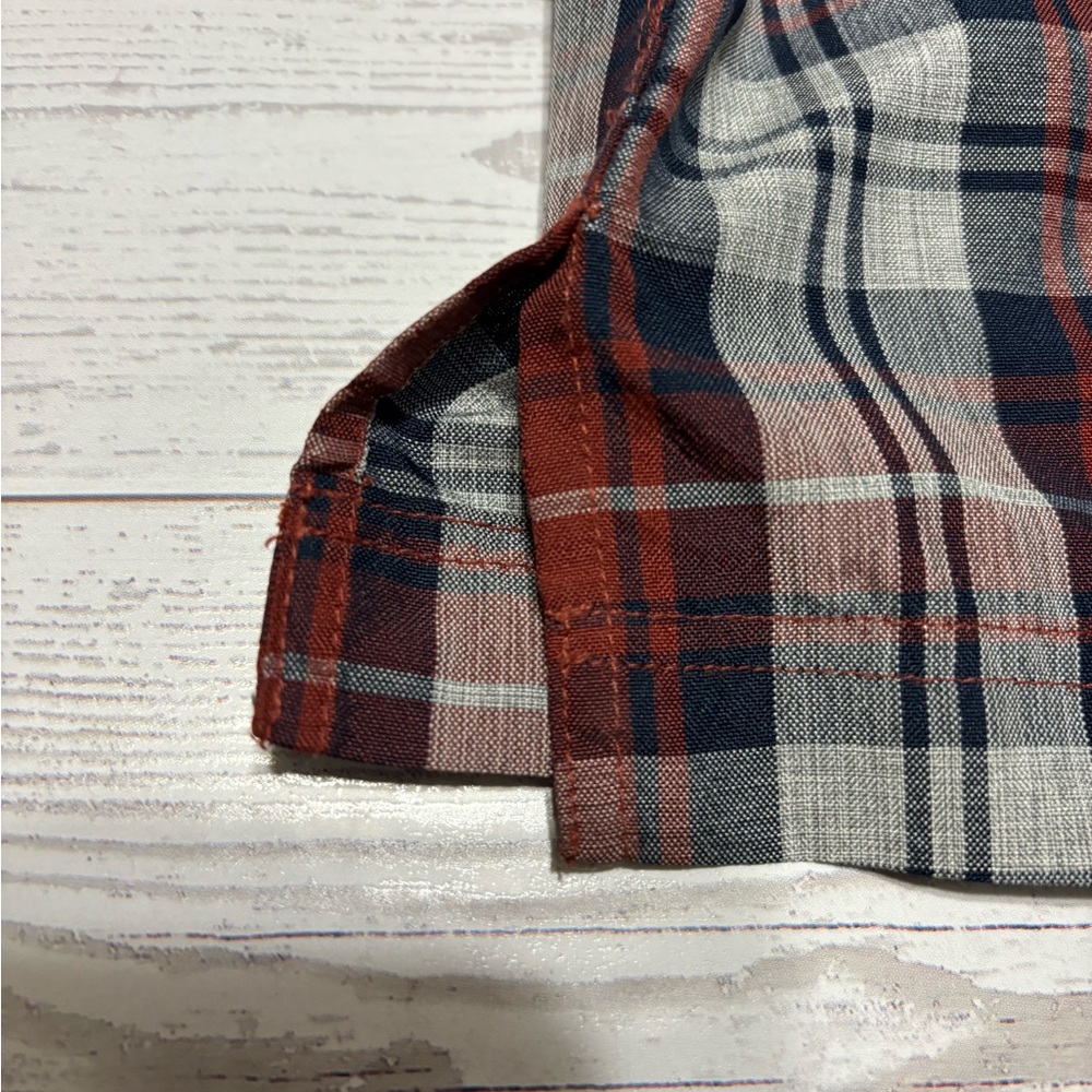 Croft & Barrow Quick Dry Long Sleeve Red Gray Men Button Plaid Shirt Sz XL Tall - Picture 9 of 11